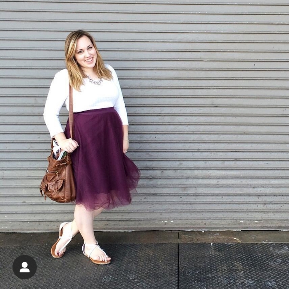Bergundy Tulle Skirt - Picture 2 of 5